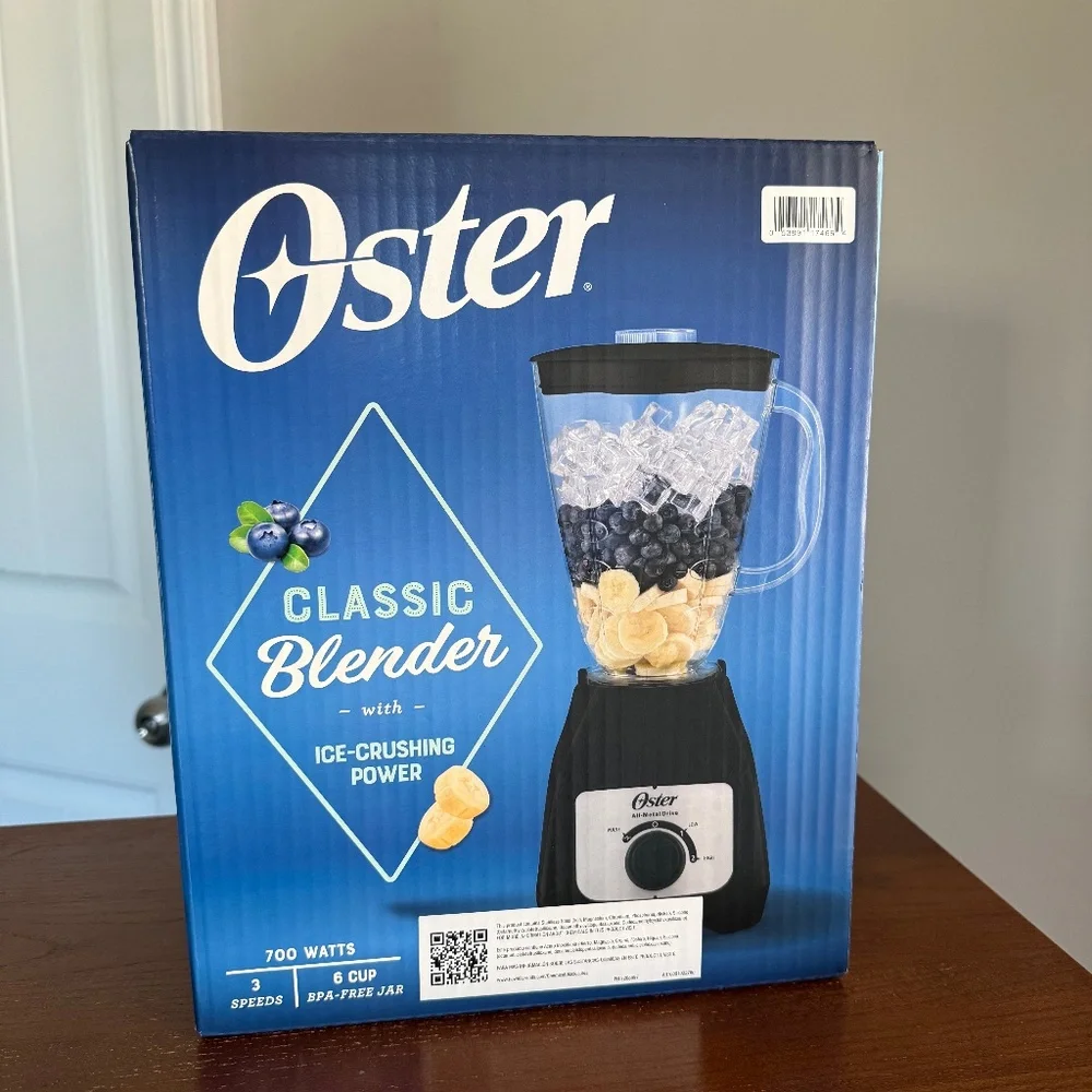 Oster Classic 700W Blender 6-Cup BPA-Free Jar 3-Speed NIB Sealed